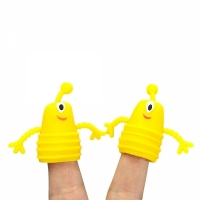 Set 2 marionete degete Monster, 5 cm, galben neon, Vivo MONSTER-YELLOW3